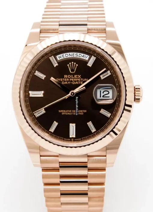 Incredible Replica Rolex Day-date 40 228235-0006 Caliber 3255 Automatic Movement 40mm Rose Gold Case Mens/unisex Watch - Image 2