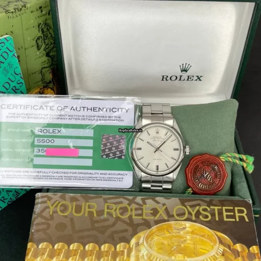 Discount Imitation Rolex Air King Precision 5500 Caliber 1520 Automatic Movement 34x40mm Steel Case Mens/unisex Watch - Image 2