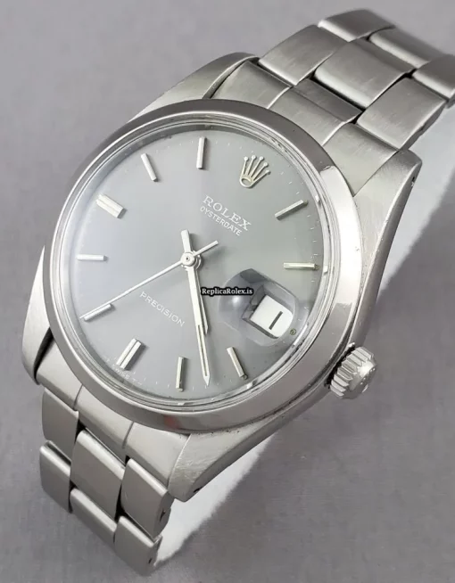 Luxury Fake Rolex Oyster Precision 6694 Caliber 1225 Manual Winding Movement 34x40mm Steel Case Mens/unisex Watch - Image 5