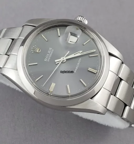 Luxury Fake Rolex Oyster Precision 6694 Caliber 1225 Manual Winding Movement 34x40mm Steel Case Mens/unisex Watch - Image 6