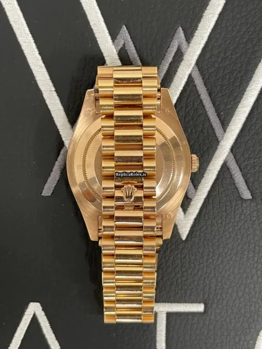 Cool Replicas Rolex Day-date II 218235 Caliber 3156 Automatic Movement 41x49mm Rose Gold Case Mens/unisex Watch - Image 5