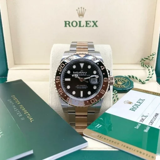 Great Copies Rolex Gmt-master II 126711chnr Caliber 3285 Automatic Movement 40mm Gold/steel Case Mens/unisex Watch - Image 2