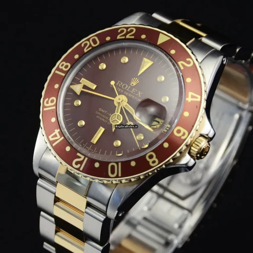 Appealing Clone Rolex Gmt-master 1675 Caliber 1570 Automatic Movement 40mm Gold/steel Case Mens/unisex Watch - Image 13
