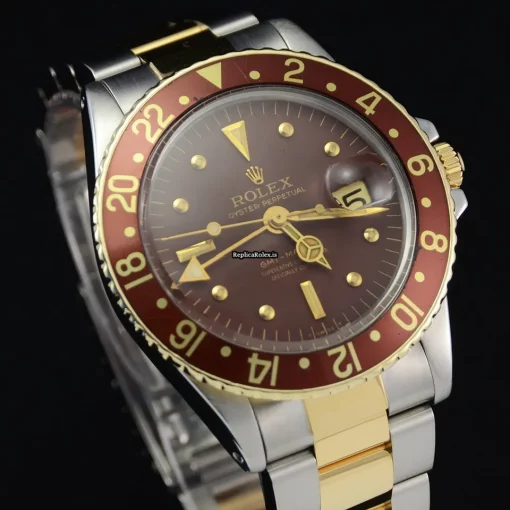 Appealing Clone Rolex Gmt-master 1675 Caliber 1570 Automatic Movement 40mm Gold/steel Case Mens/unisex Watch - Image 14