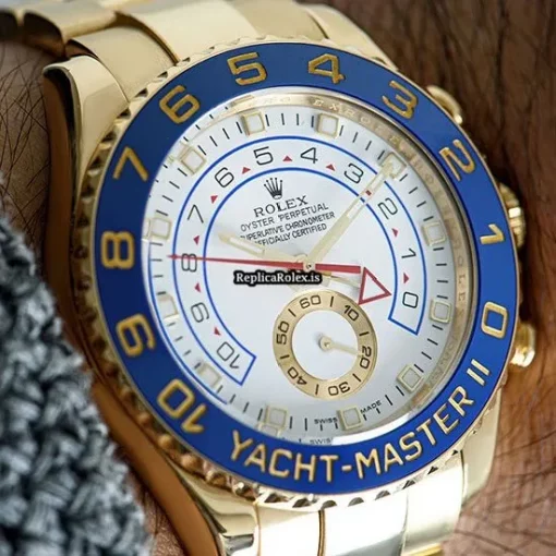 Epic Replica Rolex Yacht-master II 116688 Automatic Movement 44mm Yellow Gold Case Mens/unisex Watch - Image 9