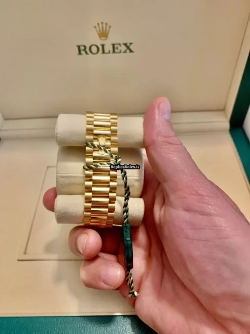 Wonderful Fake Rolex Day-date 36 128348rbr Caliber 3255 Automatic Movement 36x43mm Yellow Gold Case Mens/unisex Watch - Image 3