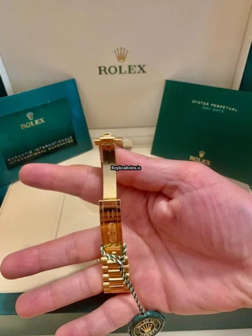 Wonderful Fake Rolex Day-date 36 128348rbr Caliber 3255 Automatic Movement 36x43mm Yellow Gold Case Mens/unisex Watch - Image 6