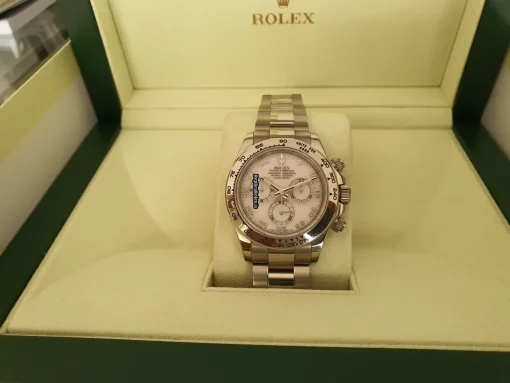 Awesome Replica Rolex Daytona 116509 Caliber 4130 Automatic Movement 40mm White Gold Case Mens/unisex Watch