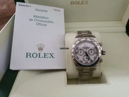 Awesome Replica Rolex Daytona 116509 Caliber 4130 Automatic Movement 40mm White Gold Case Mens/unisex Watch - Image 6