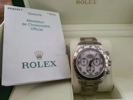 Awesome Replica Rolex Daytona 116509 Caliber 4130 Automatic Movement 40mm White Gold Case Mens/unisex Watch - Image 7