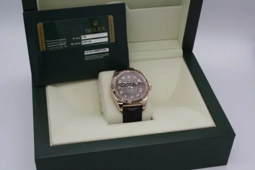 Affordable Replica Rolex Sky-dweller 326135 Caliber 9001 Automatic Movement 42mm Rose Gold Case Mens/unisex Watch - Image 12
