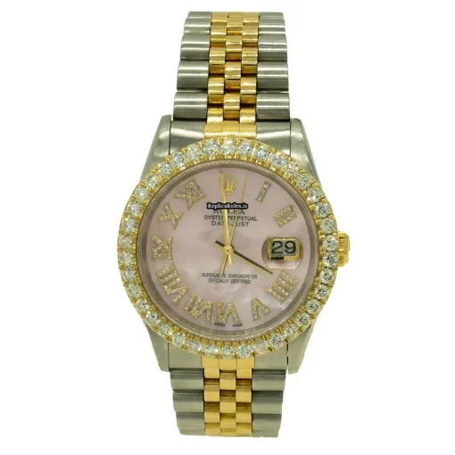 Pleasing Replica Rolex Datejust 16233 Automatic Movement 36mm Gold/steel Case Mens/unisex Watch