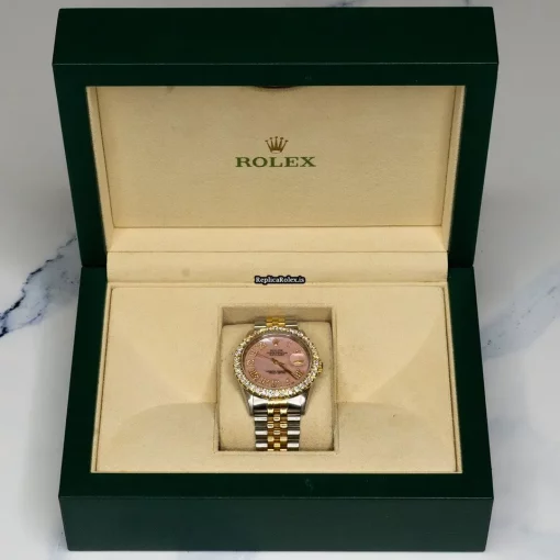 Pleasing Replica Rolex Datejust 16233 Automatic Movement 36mm Gold/steel Case Mens/unisex Watch - Image 2