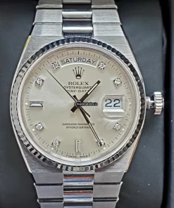 High Quality Replica Rolex Day-date Oysterquartz 19019 Caliber 5055 Quartz Movement 36mm White Gold Case Mens/unisex Watch