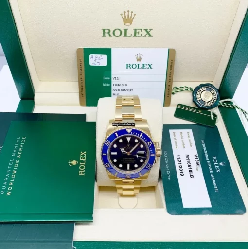 Popular Fakes Rolex Submariner Date 116618lb Caliber 3135 Automatic Movement 40mm Yellow Gold Case Mens/unisex Watch - Image 2