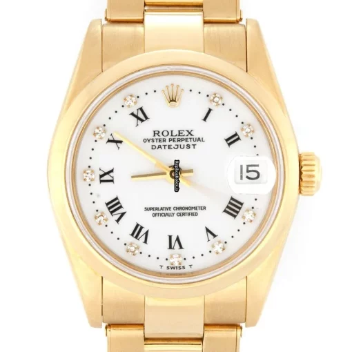 Reliable Copy Rolex Datejust 68248 Automatic Movement 31mm Yellow Gold Case Womens Watch