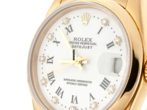 Reliable Copy Rolex Datejust 68248 Automatic Movement 31mm Yellow Gold Case Womens Watch - Image 11