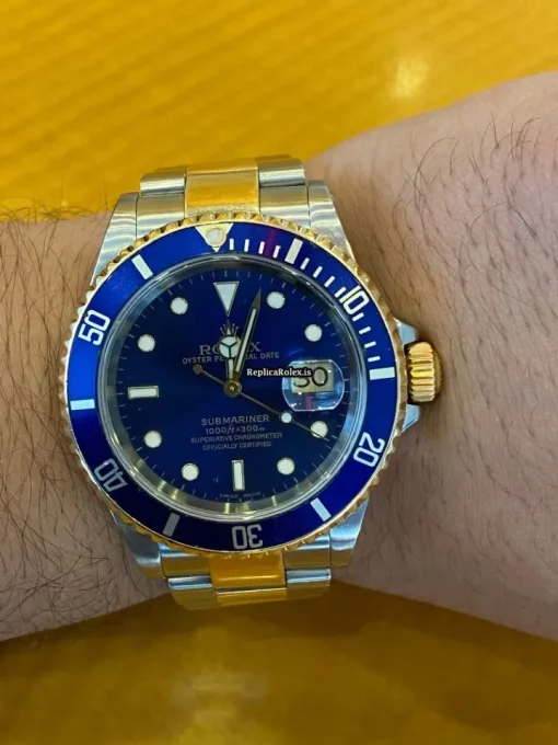 Recommend Replica Rolex Submariner Date 16613 Caliber 3135 Automatic Movement 40mm Gold/steel Case Mens/unisex Watch - Image 4