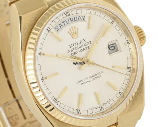Terrific Copy Rolex Day-date Oysterquartz 19018 Quartz Movement 36mm Yellow Gold Case Mens/unisex Watch - Image 4