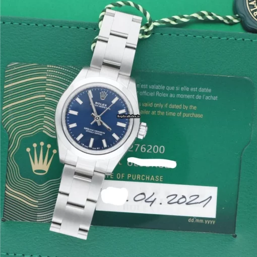 Wonderful Replicas Rolex Oyster Perpetual 276200 Caliber 2232 Automatic Movement 28mm Steel Case Womens Watch