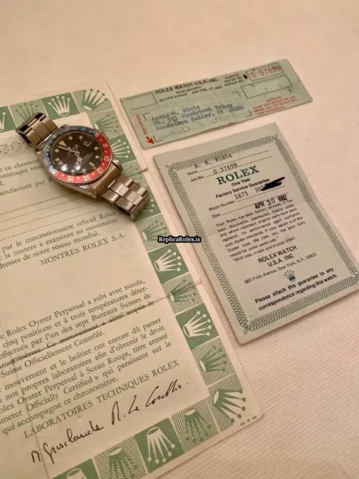 Excellent Replica Rolex Gmt-master 1675 Caliber 1570 Automatic Movement 40mm Steel Case Mens/unisex Watch - Image 10