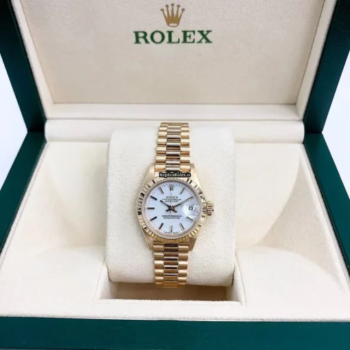 Recommend Replica Rolex Lady-datejust 69173 Caliber 2135 Automatic Movement 26mm Gold/steel Case Womens Watch - Image 2