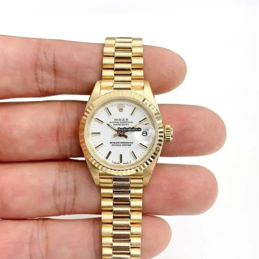 Recommend Replica Rolex Lady-datejust 69173 Caliber 2135 Automatic Movement 26mm Gold/steel Case Womens Watch - Image 5
