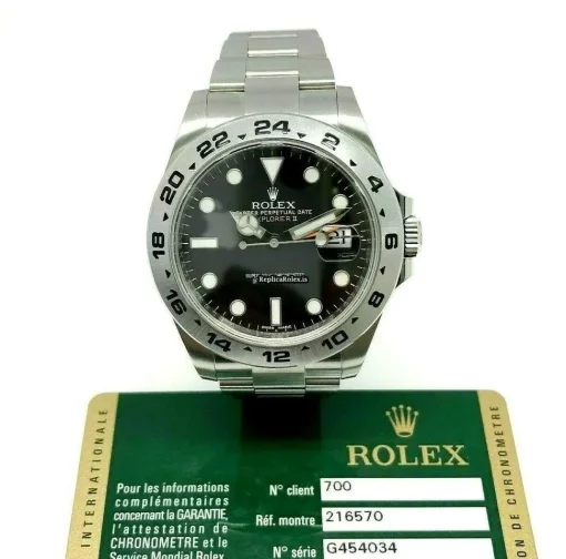 Wonderful Clone Rolex Explorer II 216570 Caliber 3187 Automatic Movement 42mm Steel Case Mens/unisex Watch - Image 3