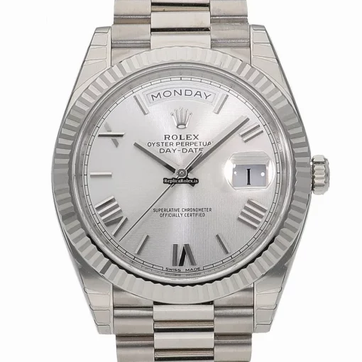 Trustworthy Replica Rolex Day-date 40 228239 Caliber 3255 Automatic Movement 40mm White Gold Case Watch