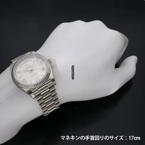 Trustworthy Replica Rolex Day-date 40 228239 Caliber 3255 Automatic Movement 40mm White Gold Case Watch - Image 6