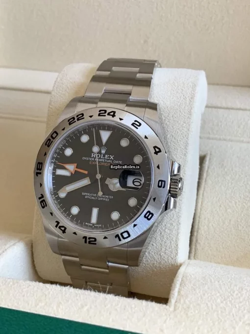 High Quality Fake Rolex Explorer II 216570 Caliber 3187 Automatic Movement 42mm Steel Case Mens/unisex Watch - Image 4