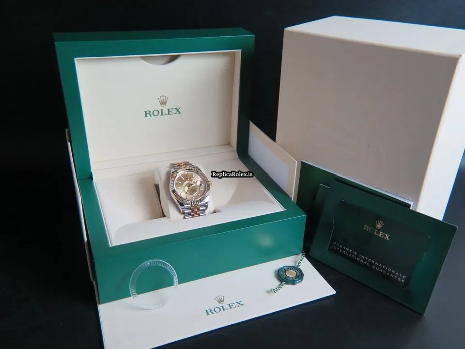 Luxury Replica Rolex Sky-dweller 326933 Automatic Movement 42mm Gold/steel Case Mens/unisex Watch - Image 4