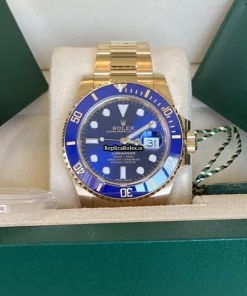 Suitable Replica Rolex Submariner Date 116618lb Caliber 3135 Automatic Movement 40mm Yellow Gold Case Mens/unisex Watch