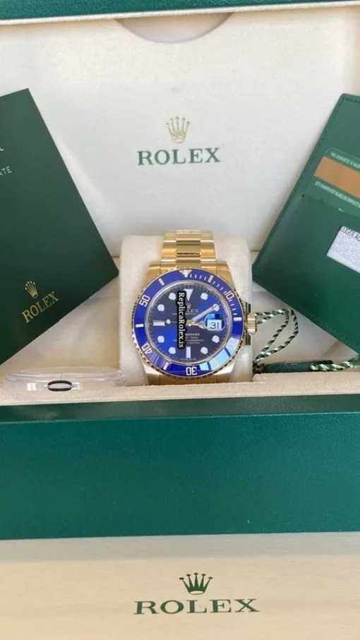Suitable Replica Rolex Submariner Date 116618lb Caliber 3135 Automatic Movement 40mm Yellow Gold Case Mens/unisex Watch - Image 8