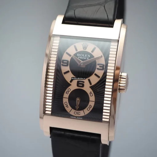 Special Replicas Rolex Cellini Prince 1293811 Manual Winding Movement 28x47mm Rose Gold Case Watch