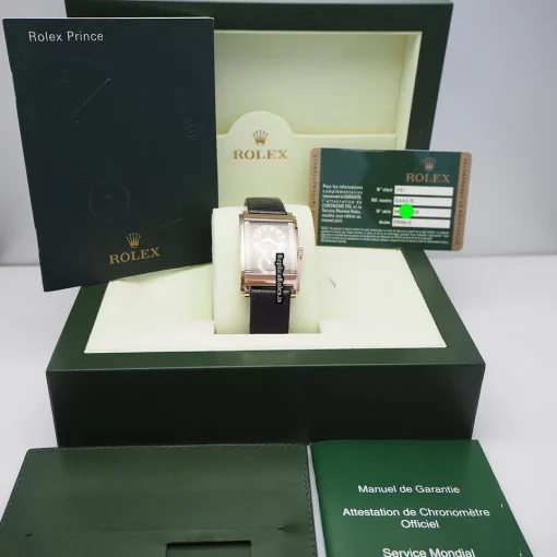 Special Replicas Rolex Cellini Prince 1293811 Manual Winding Movement 28x47mm Rose Gold Case Watch - Image 11