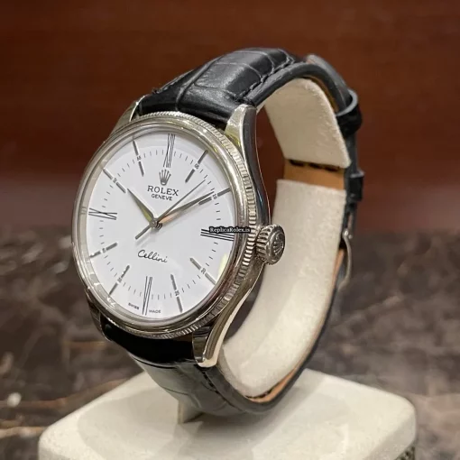 Wonderful Knockoff Rolex Cellini Time 50509 Caliber 3132 Automatic Movement 39mm White Gold Case Mens/unisex Watch - Image 3