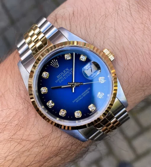 Awesome Fake Rolex Datejust 16233 Caliber 3135 Automatic Movement 36mm Gold/steel Case Mens/unisex Watch - Image 2