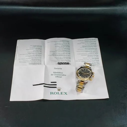 Nice Replicas Rolex Daytona 116523 Caliber 4130 Automatic Movement 40mm Gold/steel Case Mens/unisex Watch - Image 12