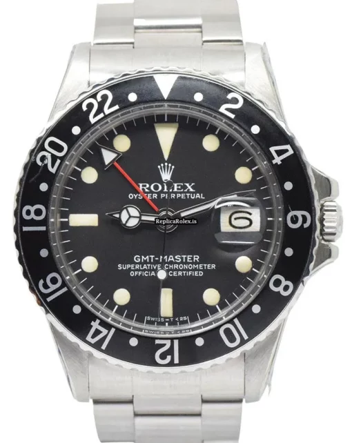 Swiss Replica Rolex Gmt-master 1675 Caliber 1570 Automatic Movement 40mm Steel Case Mens/unisex Watch
