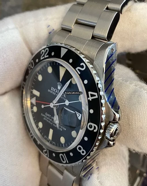 Swiss Replica Rolex Gmt-master 1675 Caliber 1570 Automatic Movement 40mm Steel Case Mens/unisex Watch - Image 11