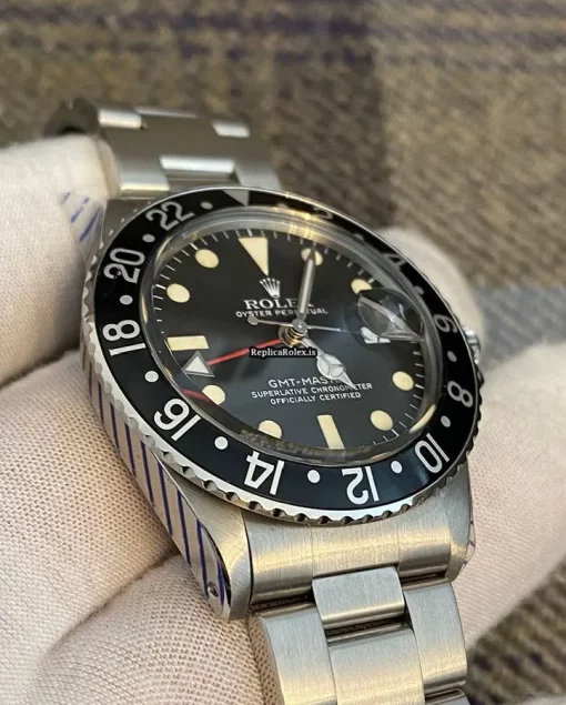 Swiss Replica Rolex Gmt-master 1675 Caliber 1570 Automatic Movement 40mm Steel Case Mens/unisex Watch - Image 13