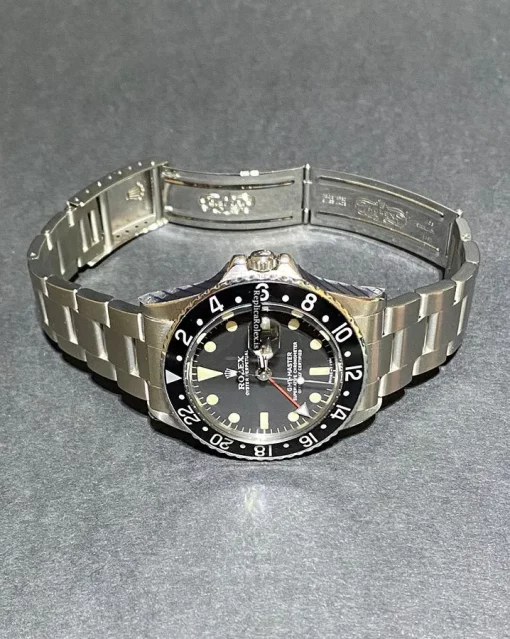 Swiss Replica Rolex Gmt-master 1675 Caliber 1570 Automatic Movement 40mm Steel Case Mens/unisex Watch - Image 4