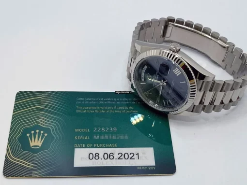 Distinctive Fakes Rolex Day-date 40 228239 Caliber 3255 Automatic Movement 40mm White Gold Case Mens/unisex Watch - Image 7