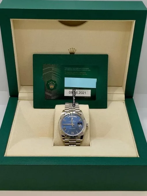 Distinctive Fakes Rolex Day-date 40 228239 Caliber 3255 Automatic Movement 40mm White Gold Case Mens/unisex Watch - Image 8