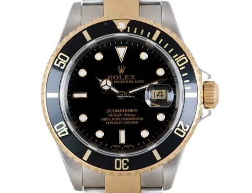 Affordable Replica Rolex Submariner Date 16613 Automatic Movement 40mm Gold/steel Case Mens/unisex Watch - Image 2