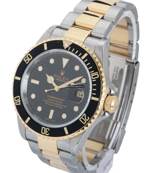 Affordable Replica Rolex Submariner Date 16613 Automatic Movement 40mm Gold/steel Case Mens/unisex Watch - Image 3
