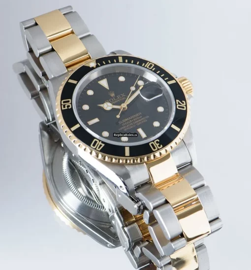 Affordable Replica Rolex Submariner Date 16613 Automatic Movement 40mm Gold/steel Case Mens/unisex Watch - Image 9