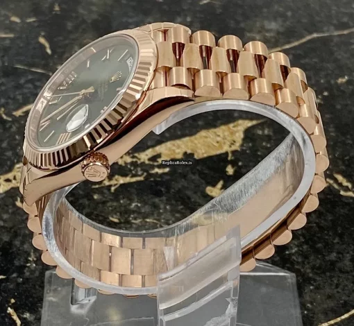 Trustworthy Fake Rolex Day-date 40 228235 Caliber 3255 Automatic Movement 40mm Rose Gold Case Mens/unisex Watch - Image 10