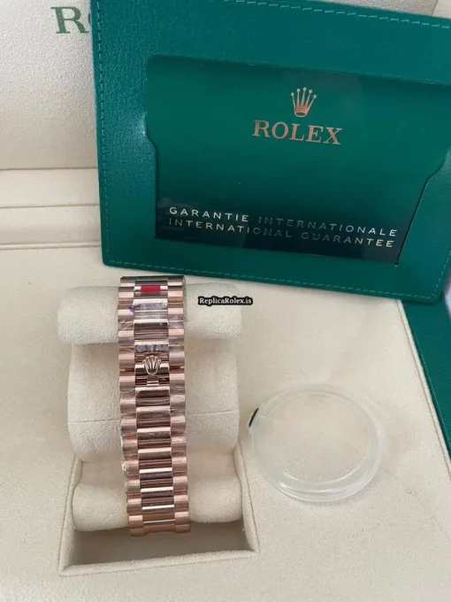 Trustworthy Fake Rolex Day-date 40 228235 Caliber 3255 Automatic Movement 40mm Rose Gold Case Mens/unisex Watch - Image 3